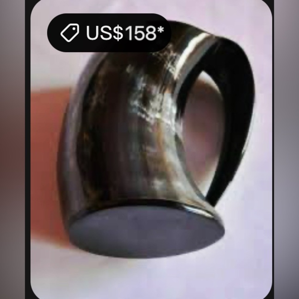 Viking Drinking Horn Mug with engraving - Picture 6 of 15